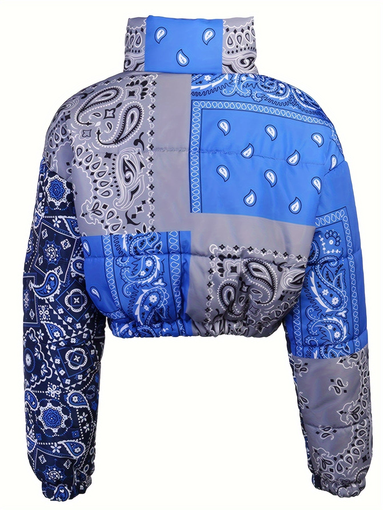 Women's Cropped Puffer Jacket Full Zip Lightweight Short Winter Coat - Water-Resistant & Windproof - For Women - Perfect for Cold Weather & Outdoor Activities - Ideal Gift for Winter Holidays
