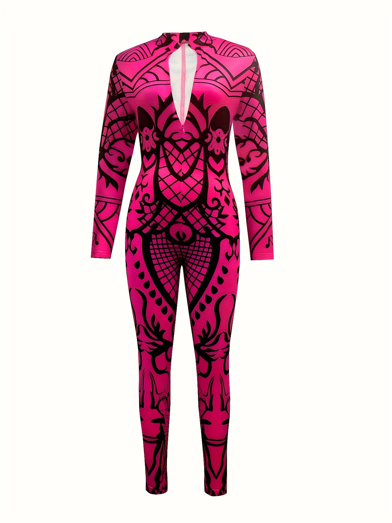 Geometric Unitard Jumpsuit