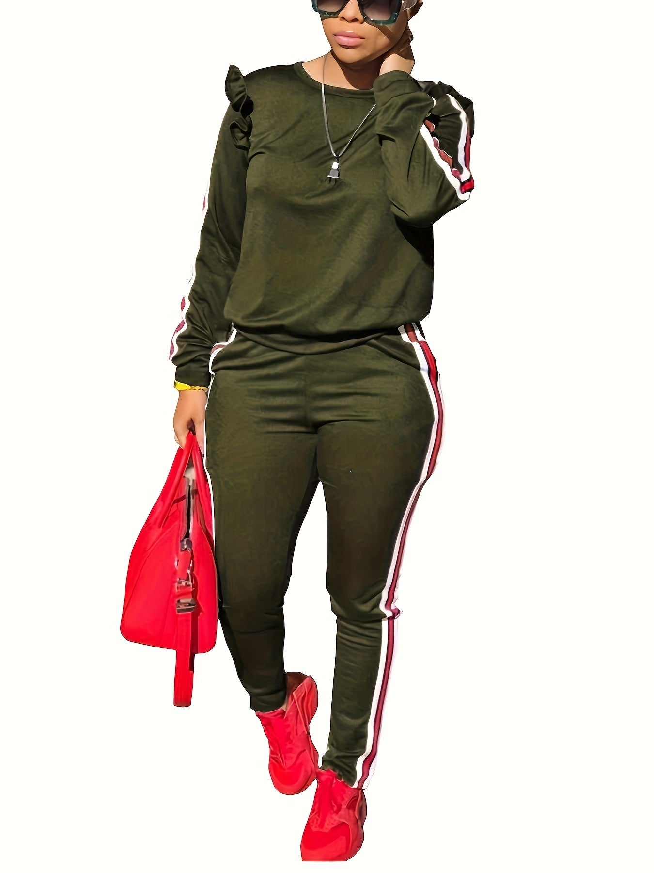 Ruffle Sleeve  Tracksuits