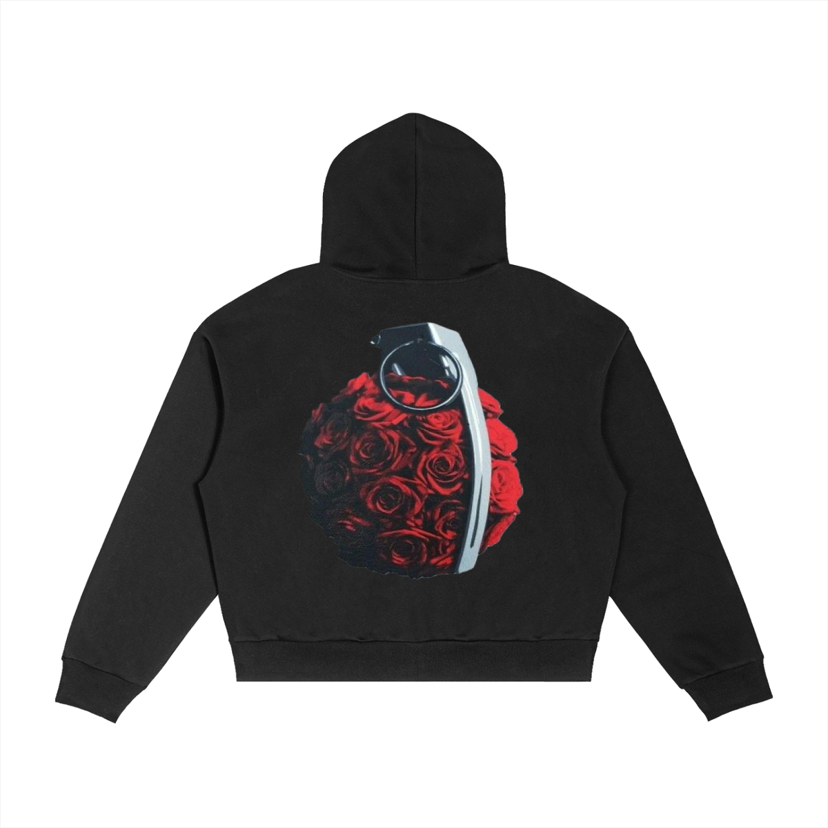 Contrast Plaid Boxy Zip Hoodie