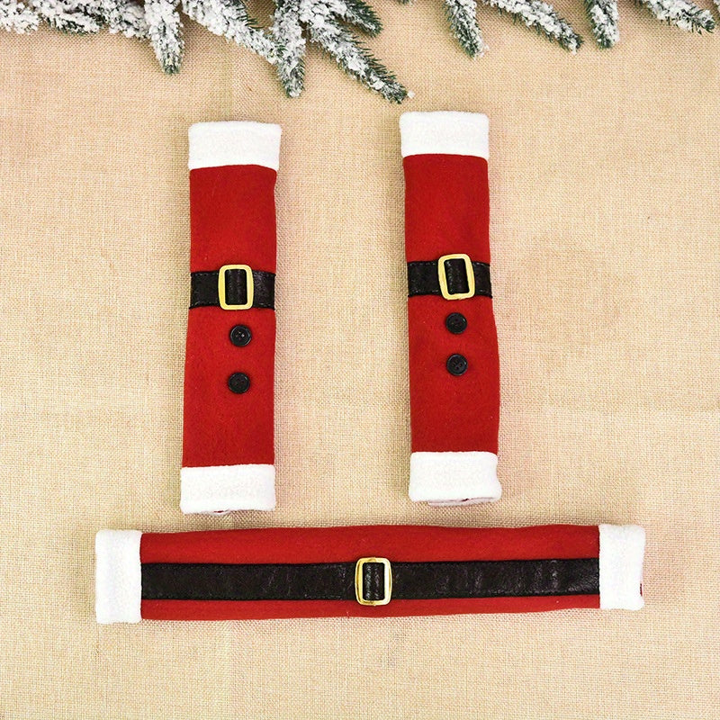 3-pack 3-Pack Santa Claus Refrigerator Door Handle Covers,