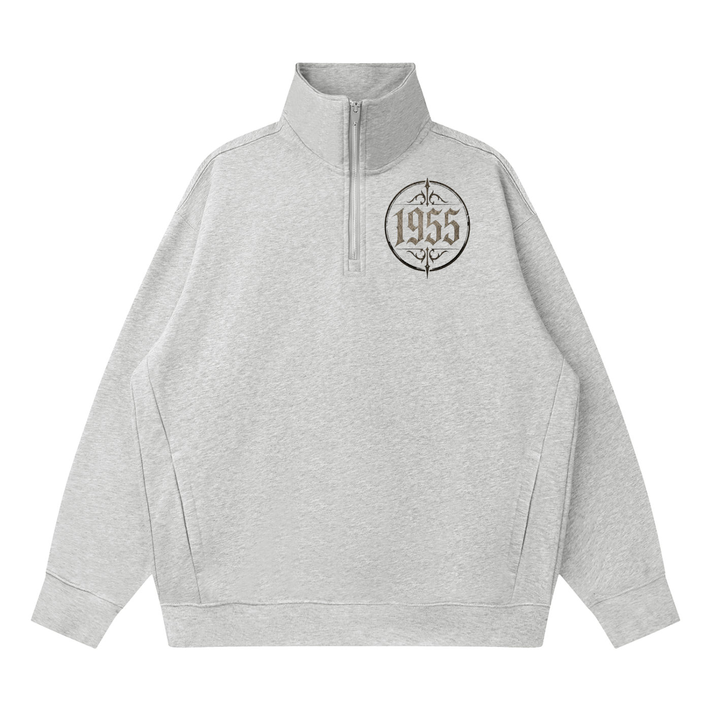 Quarter-Zip Drop Shoulder Sweatshirt