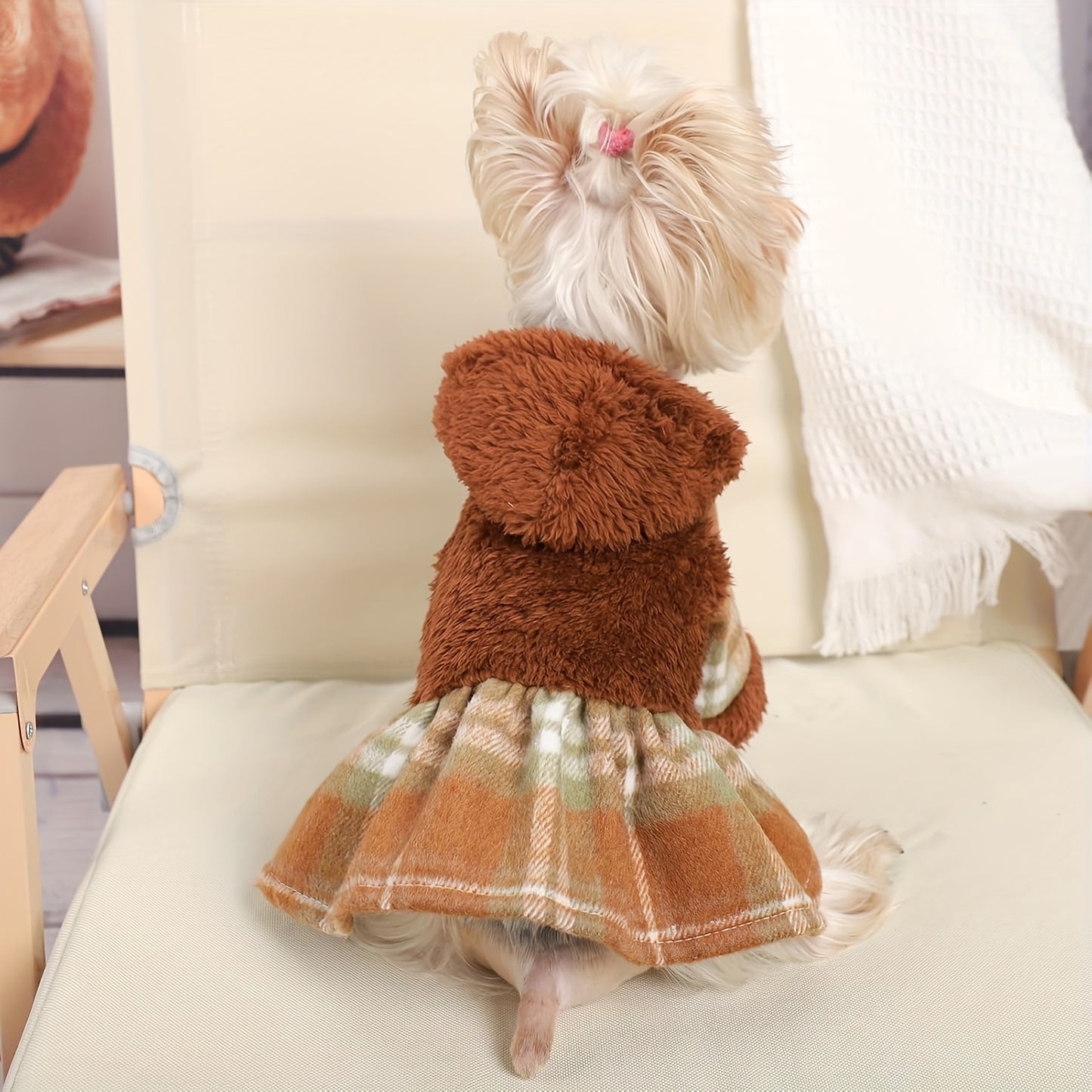 Pet Plaid Dog Dress,