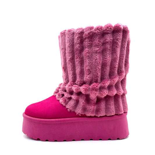 Snow Boots For Women Genuine Suede Leather