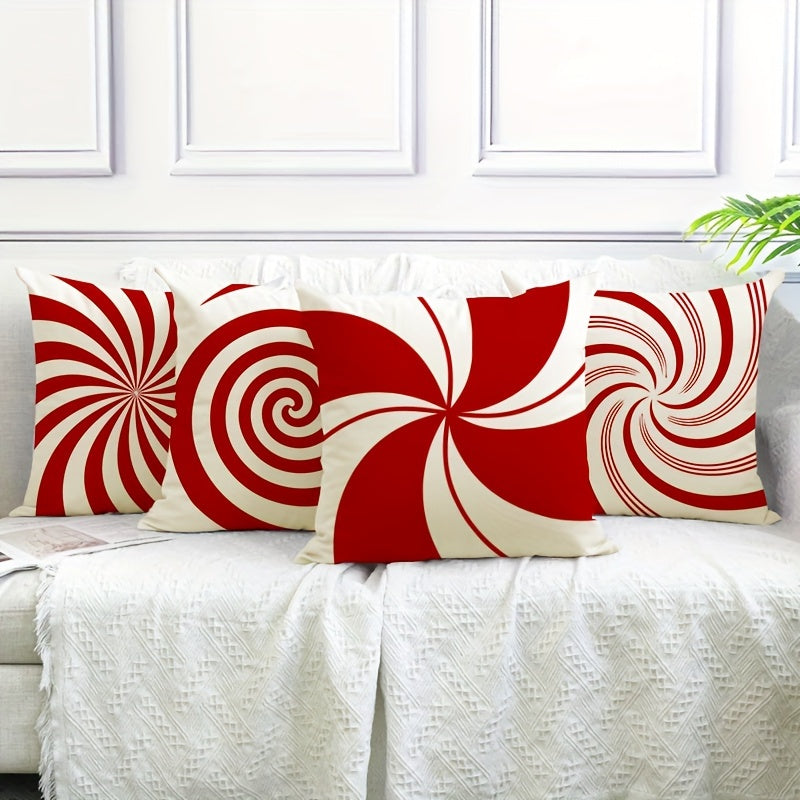 4pcs Set Christmas Throw Pillow Covers -