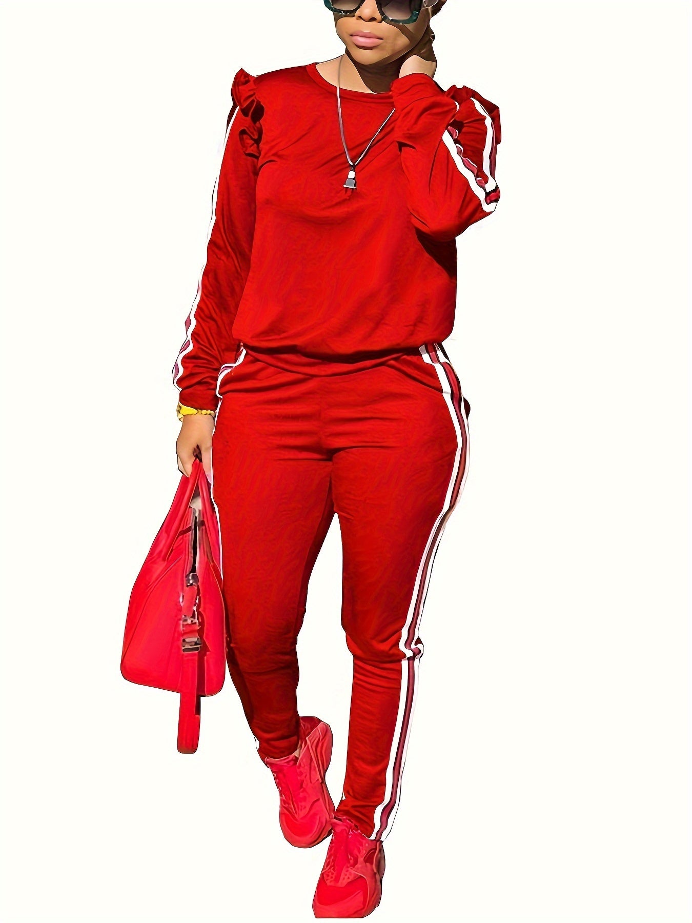 Ruffle Sleeve  Tracksuits