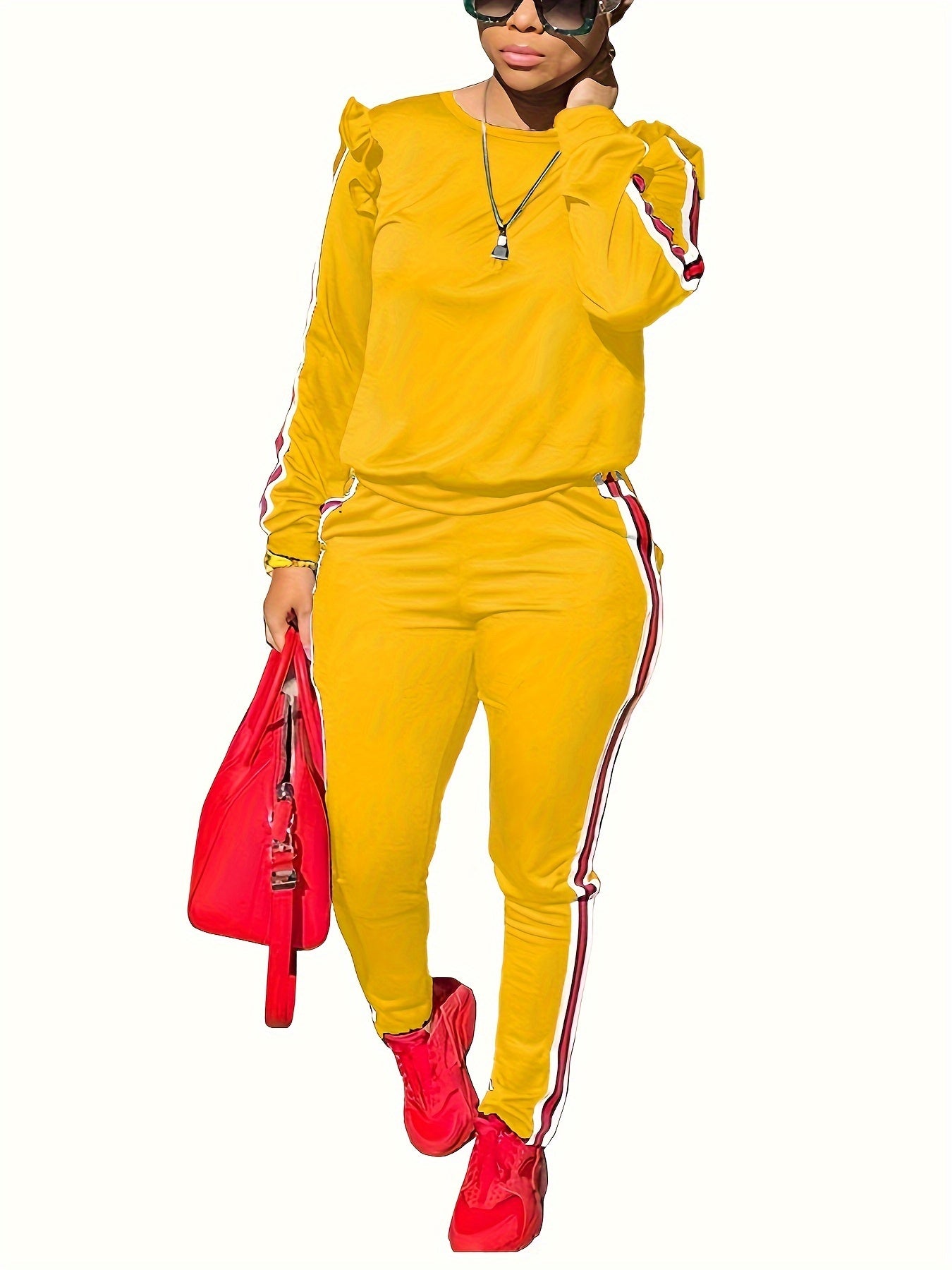 Ruffle Sleeve  Tracksuits