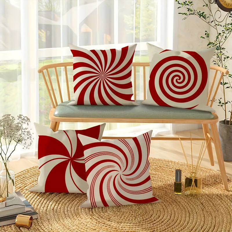 4pcs Set Christmas Throw Pillow Covers -