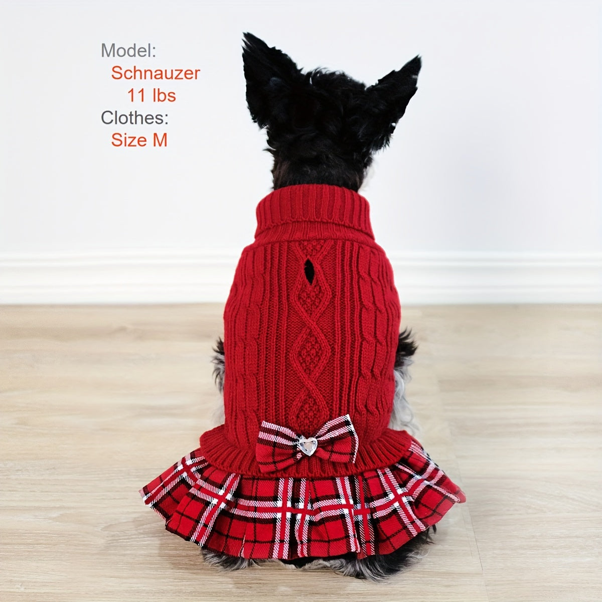 Cozy Knit Turtleneck Dog Sweater Dress