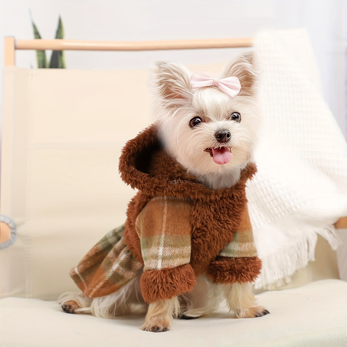 Pet Plaid Dog Dress,