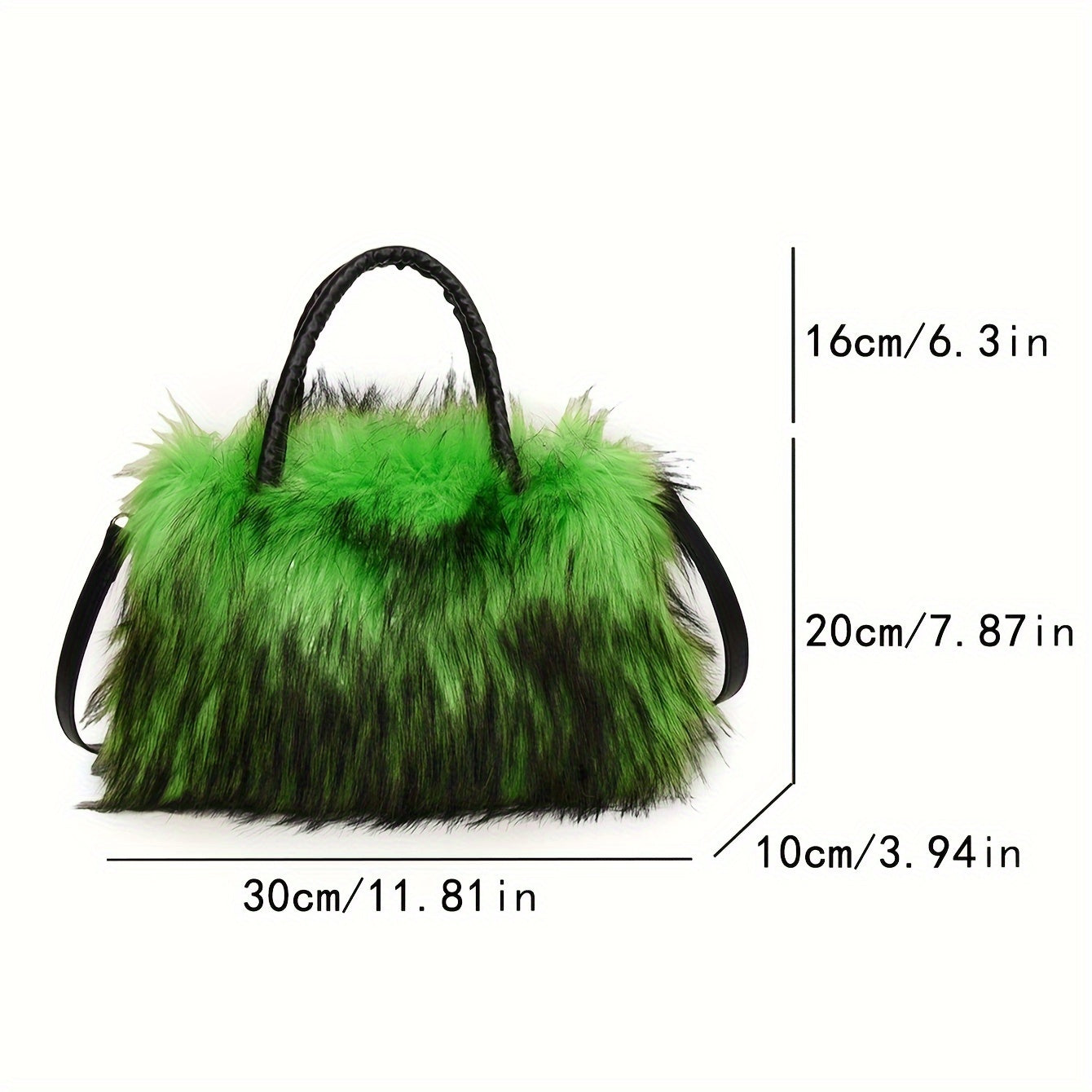 Luxurious Faux Fur Handbag - Y2K Plush Shoulder Bag