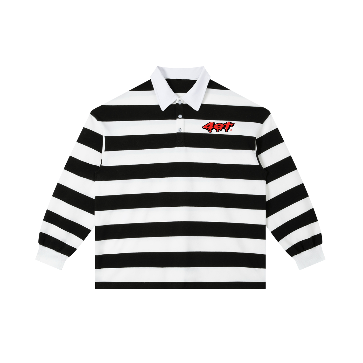 4ETColor Block Stripe Polo Shirt