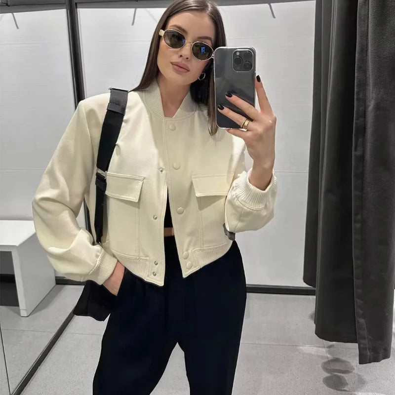 Baseball Aviator Cropped jacket