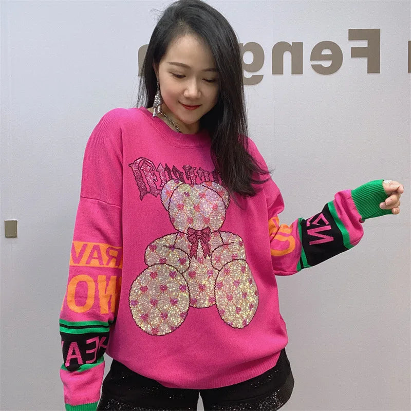 Fashion Banga Cartoon Bear sweater