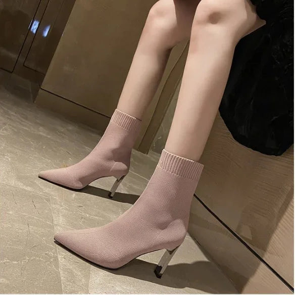 Winter Mid-tube Elastic Socks Boots Women