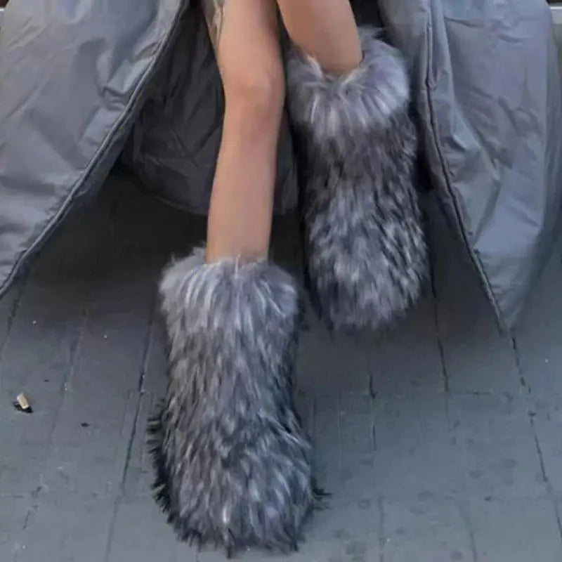 Winter puffy Fur Bottes