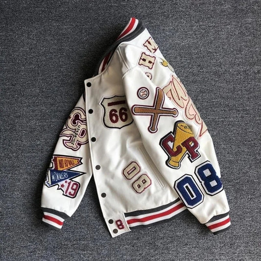 Men's baseball embroidery jacket