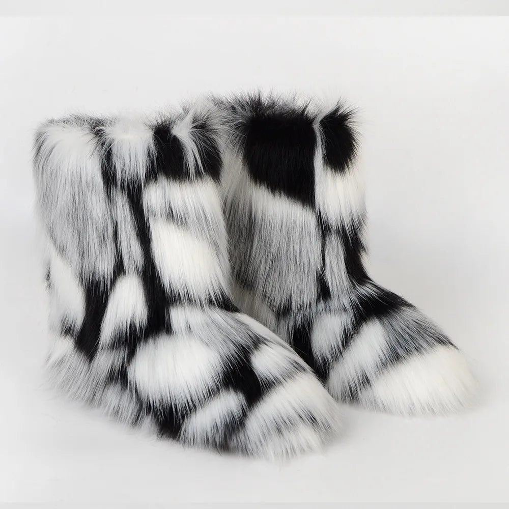 Winter puffy Fur Bottes