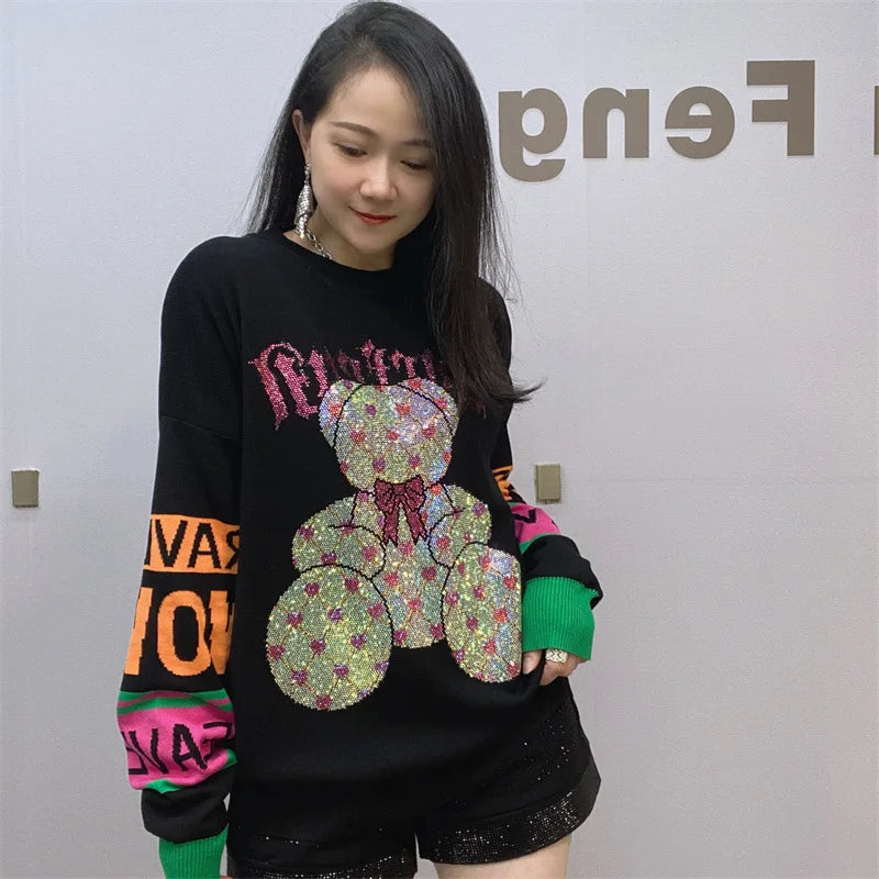 Fashion Banga Cartoon Bear sweater