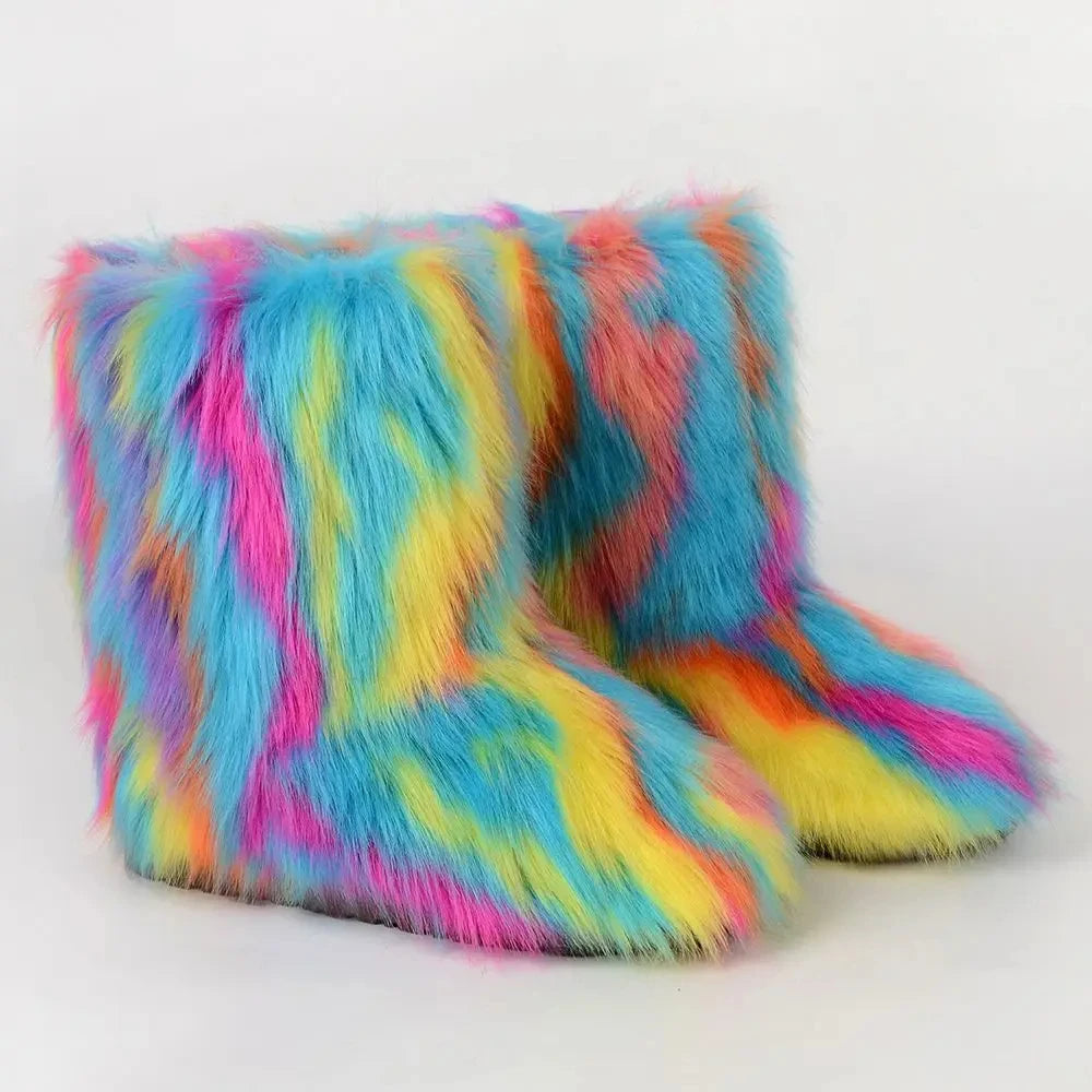 Winter puffy Fur Bottes