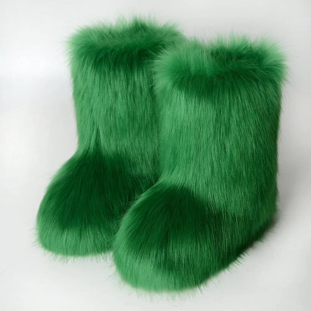 Winter puffy Fur Bottes