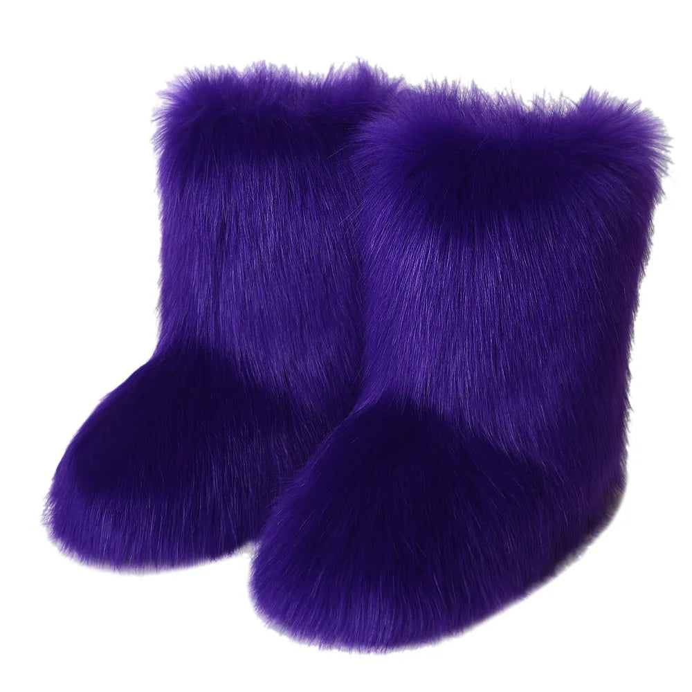 Winter puffy Fur Bottes