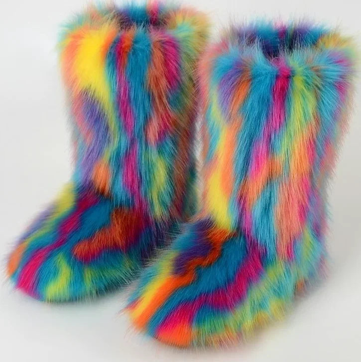 Winter puffy Fur Bottes