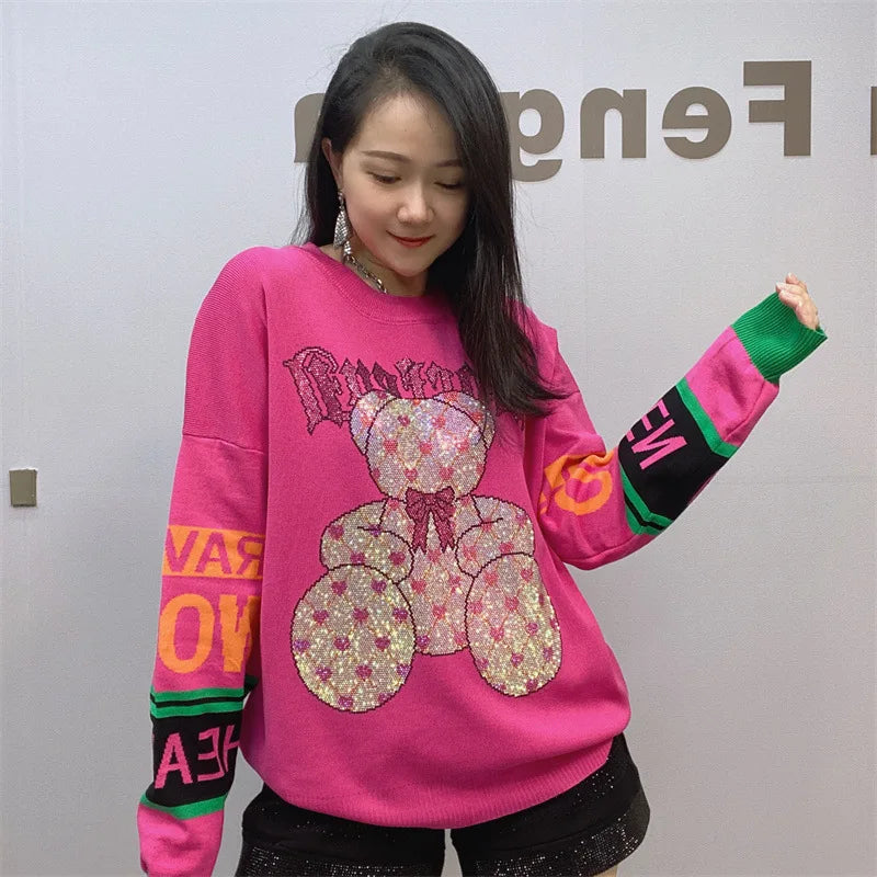 Fashion Banga Cartoon Bear sweater