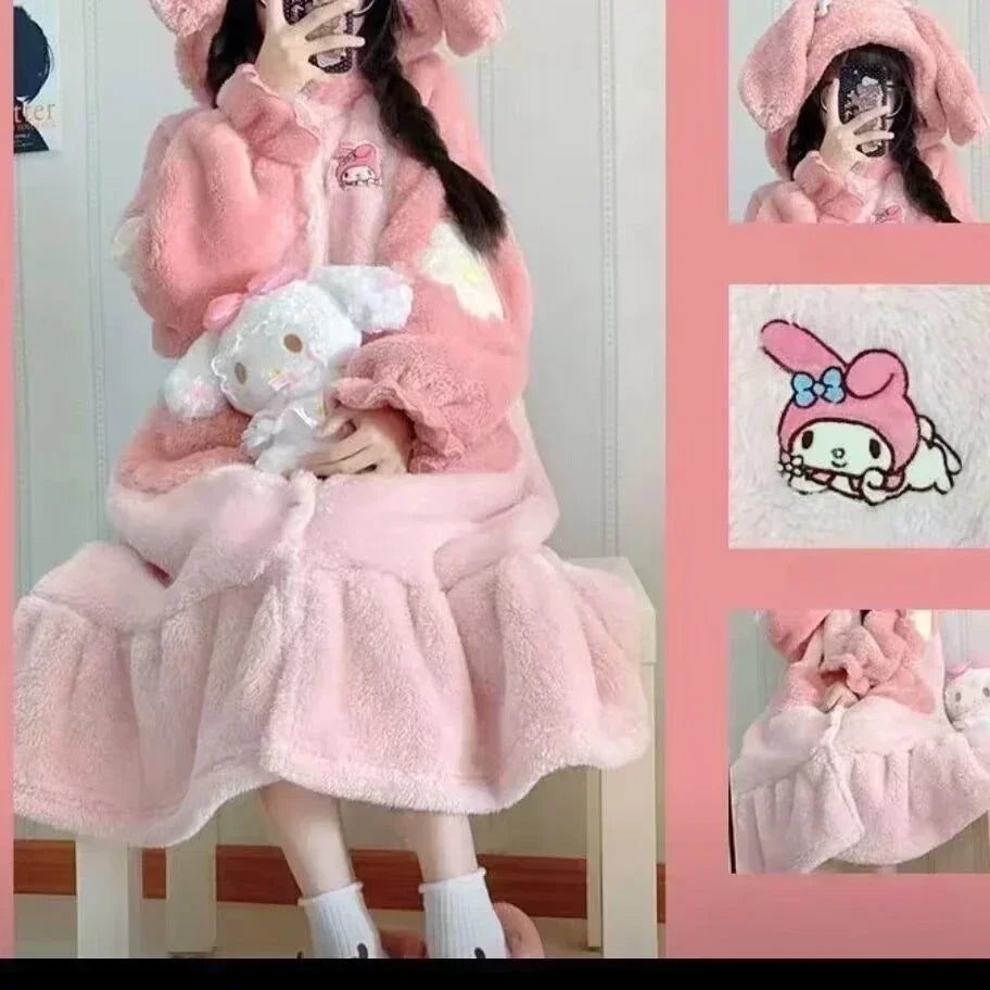 Sanrio Anime Kuromi Winter Pajamas