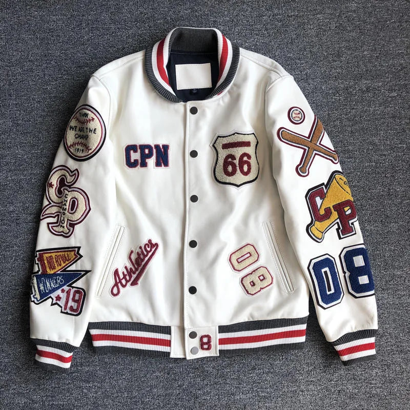 Men's baseball embroidery jacket