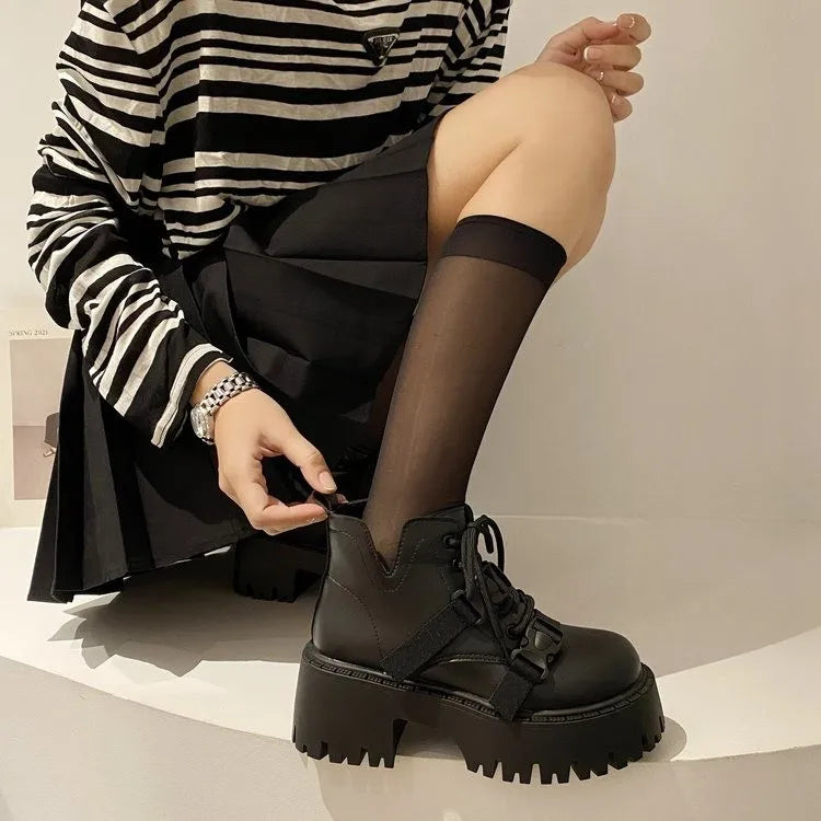 Black Martens  British Banga booties