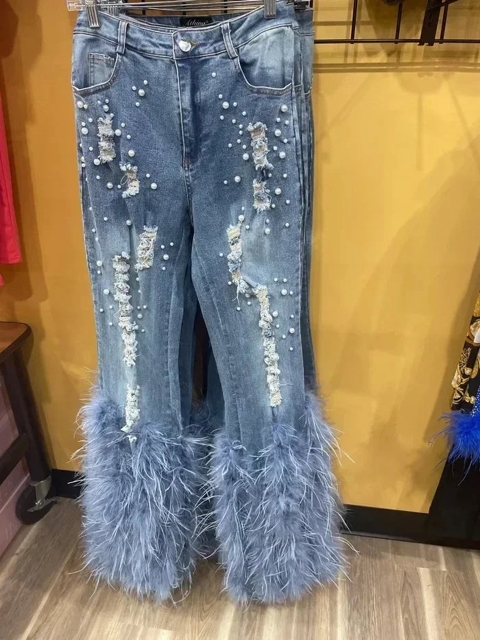 Streetwear Ripped shaggy jeans