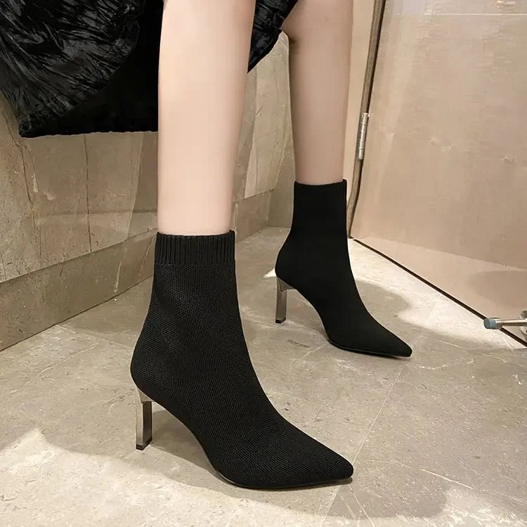 Winter Mid-tube Elastic Socks Boots Women