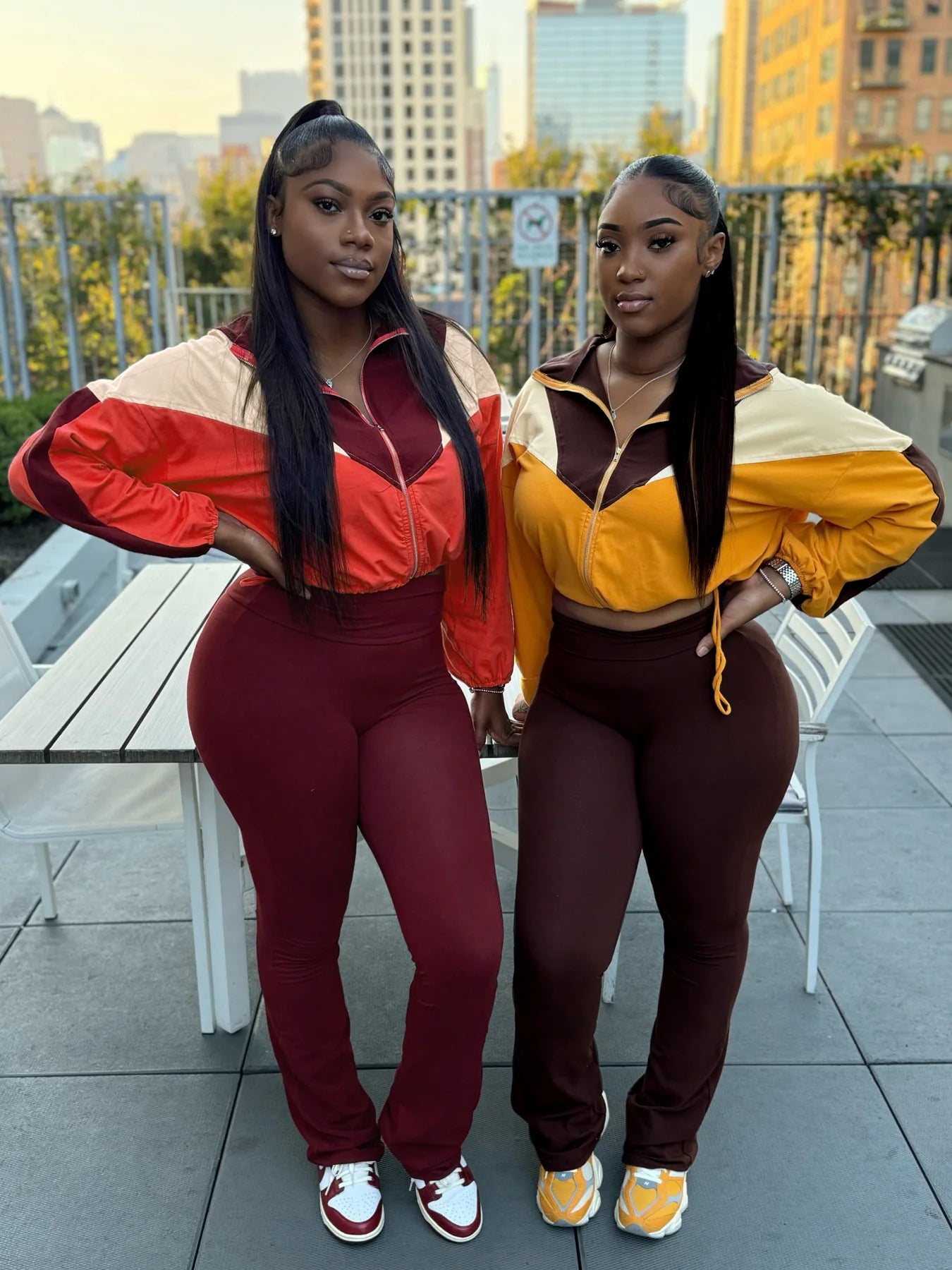 Crop Banga Jackets Tops 2 Piece Pant Set