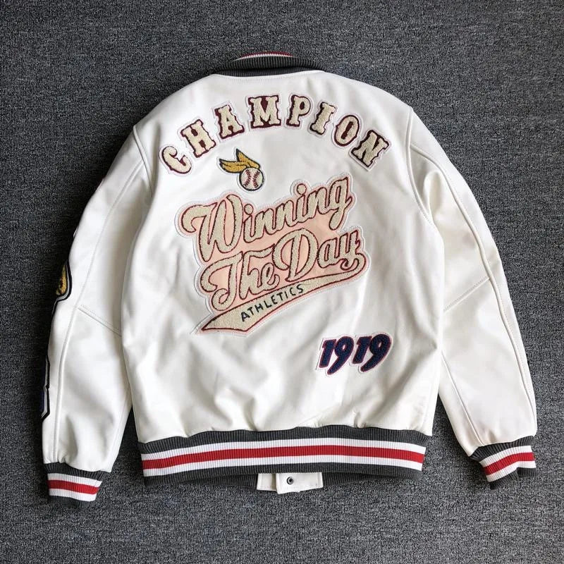 Men's baseball embroidery jacket