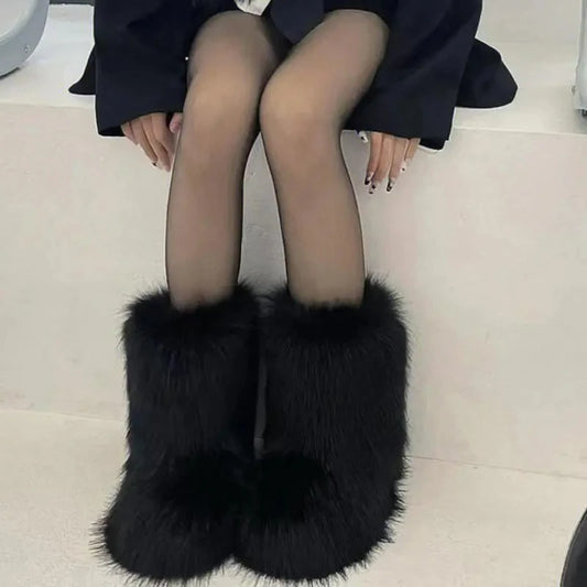 Winter puffy Fur Bottes