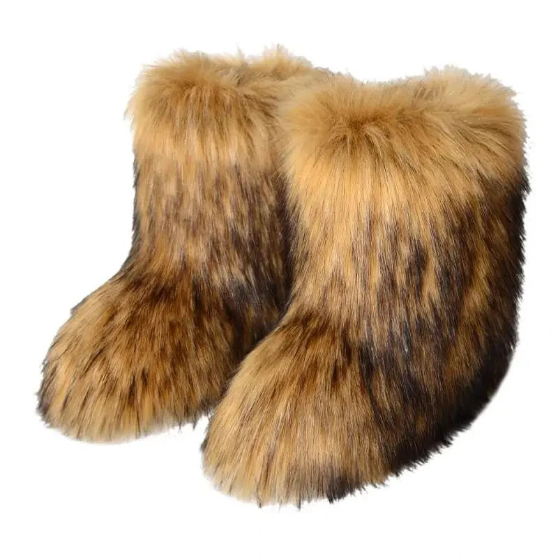 Winter puffy Fur Bottes