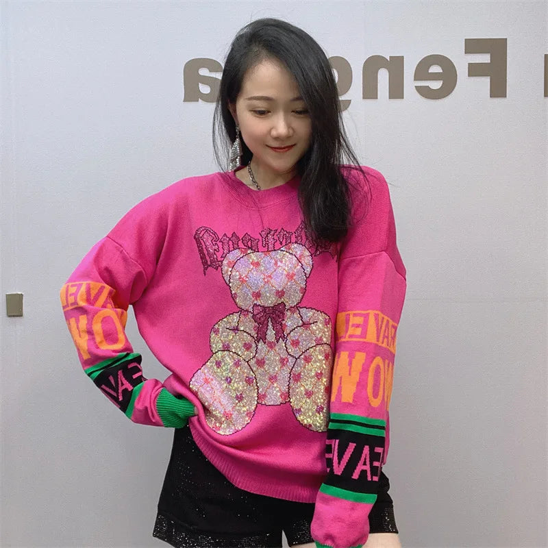 Fashion Banga Cartoon Bear sweater