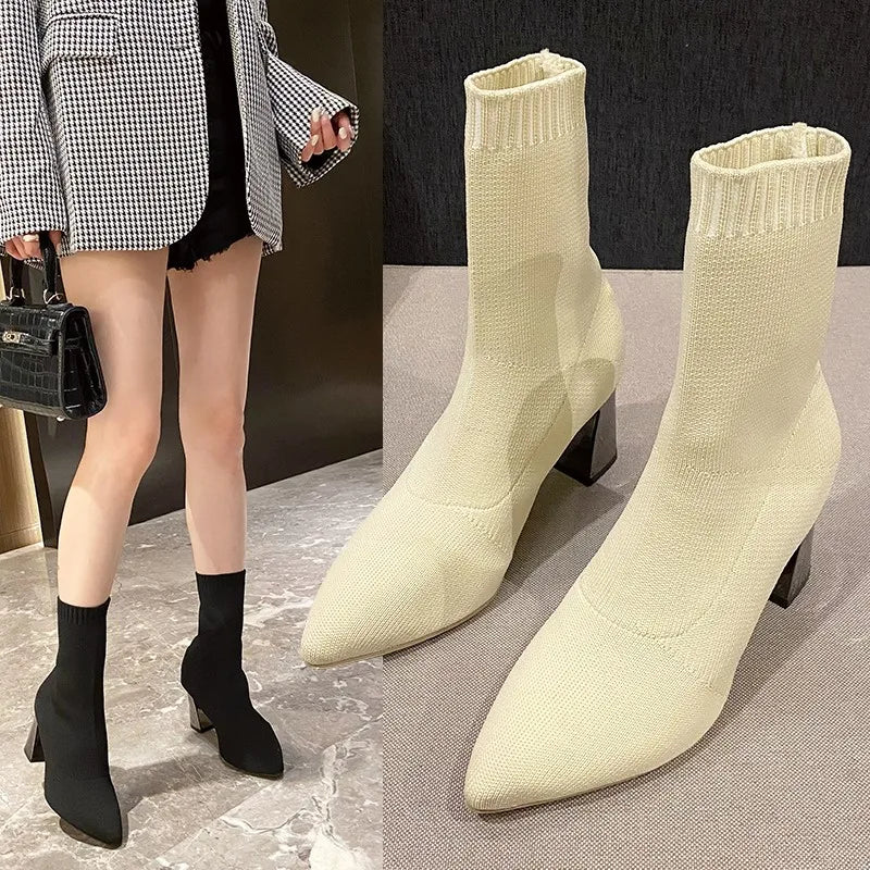 Mid-tube Elastic Socks Boots