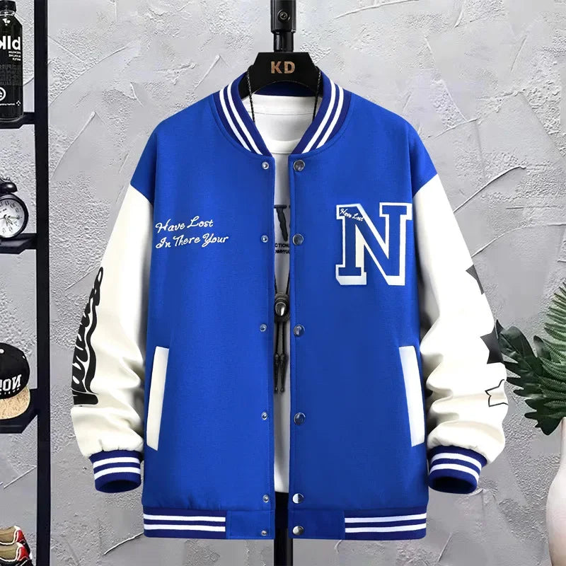 Loose-fit Men's Baseball Jacket