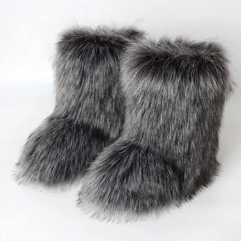 Winter puffy Fur Bottes