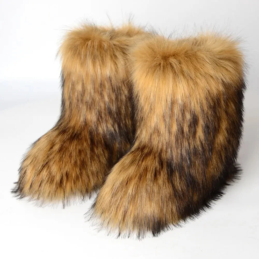 Winter puffy Fur Bottes