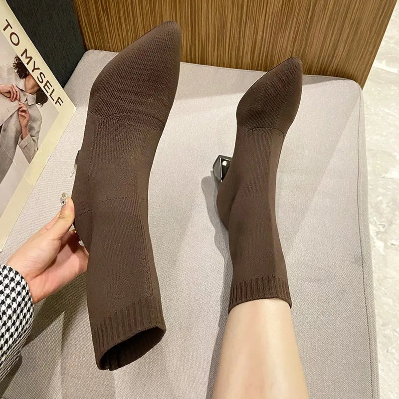 Mid-tube Elastic Socks Boots