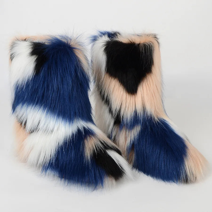 Winter puffy Fur Bottes