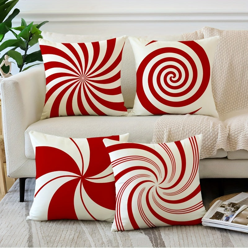 4pcs Set Christmas Throw Pillow Covers -